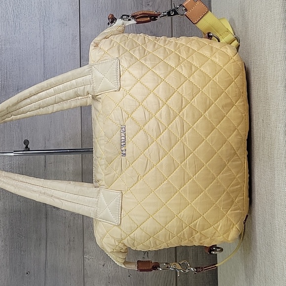 MZ Wallace Yellow Ombre Quilted Nylon Tote Shoulder Bag - Picture 2 of 16